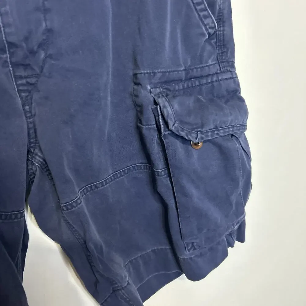 Ralph Lauren Men's Classic Polo Chino 10” Inseam Heavy Blue Cargo Shorts 32”
